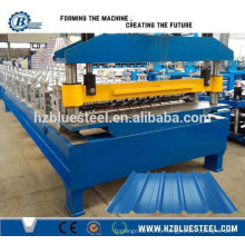 Metal Trapezoidal Roof Sheet Roll Forming Machine / Glazed Roof Tile Cold Forming Making Machine